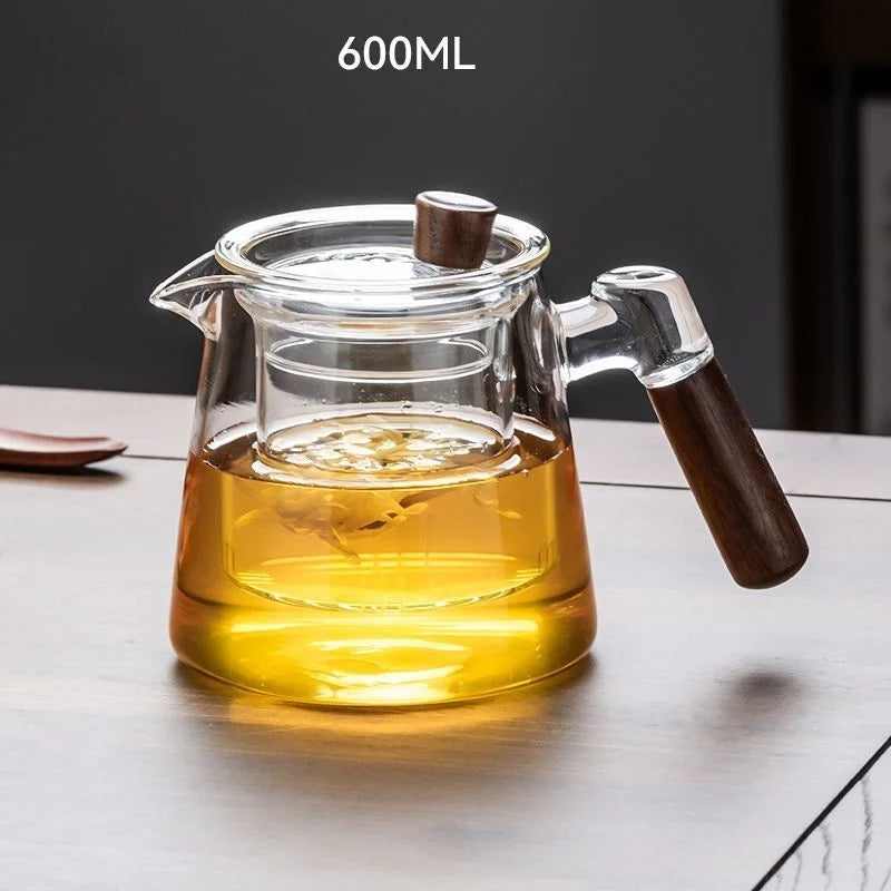 Borosilicate Glass Kung Fu Teapot | 600ml | Lift-Infuser