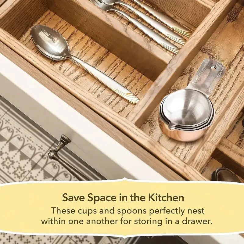 Stainless Steel Stacking Measuring Cup Set 7 Piece