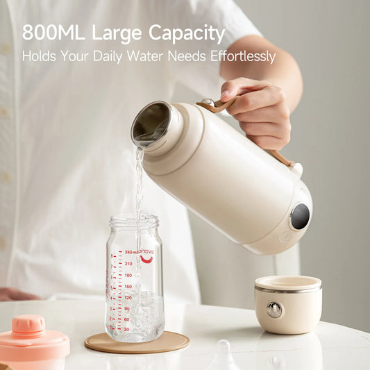 800ml Smart Portable Travel Kettle – Digital LED Display & Precision Temp Control