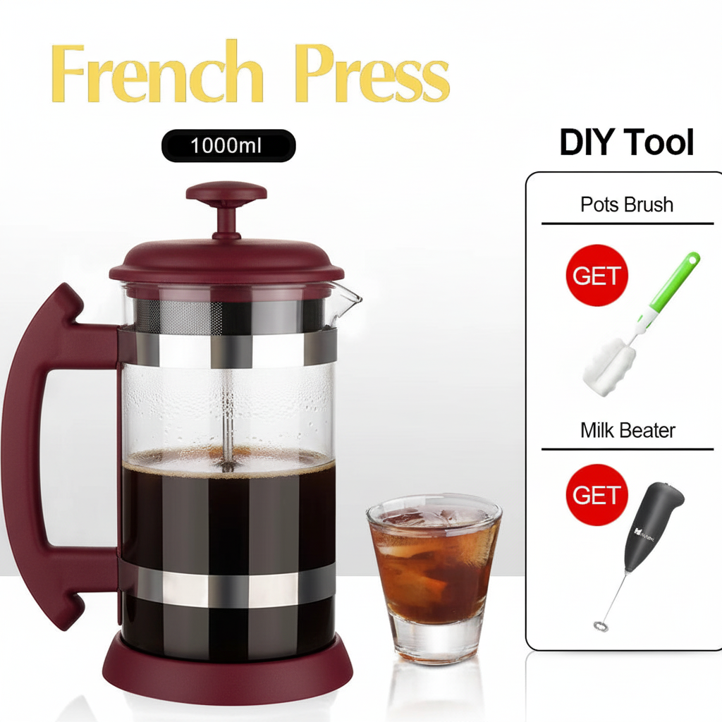 Burgundy French Press