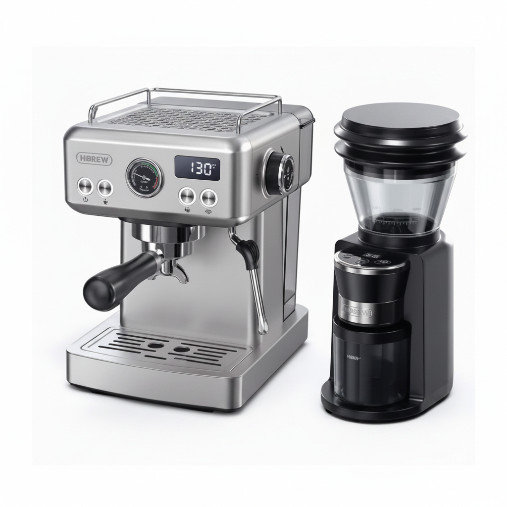 HiBREW H10A Barista Pro Station | 58mm Espresso Machine & G3 Automatic Grinder