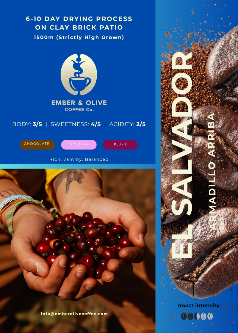 El Salvador Santa Ana Coffee Beans | Armadillo Arriba Single Origin