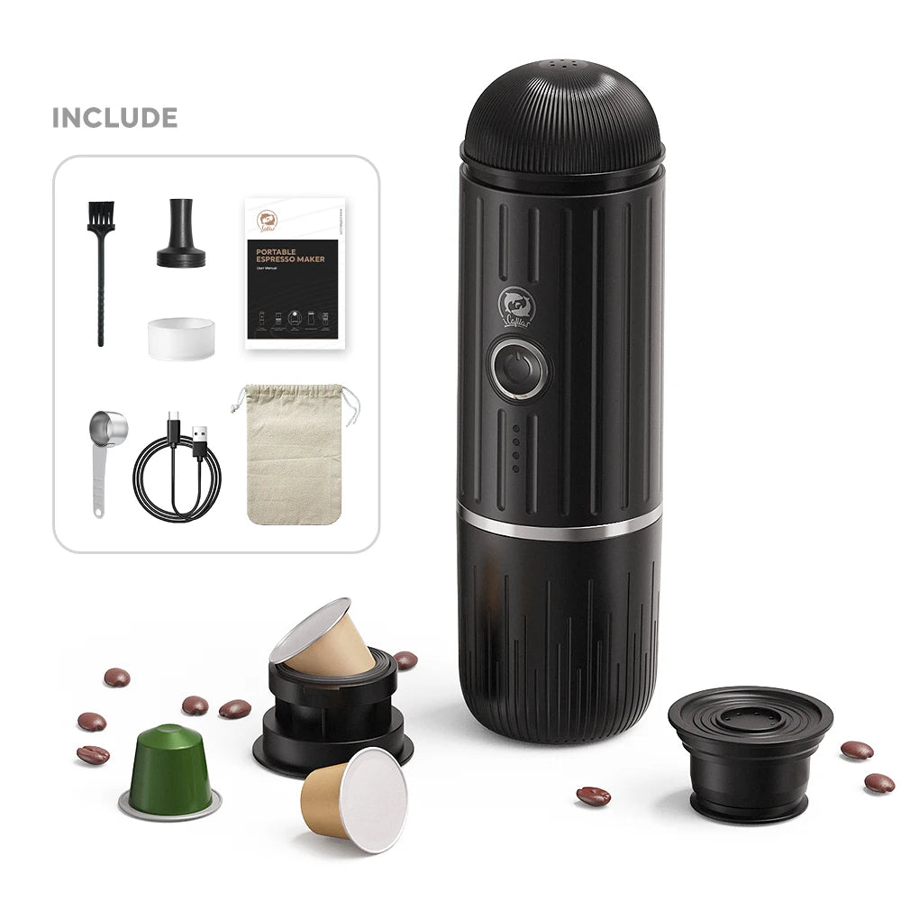 Bokar 2-in-1 WireBokar 2-in-1 Wireless Portable Espresso Maker | 19-Bar Self-Heating Travel Coffee Machineless Portable Espresso Maker | 19-Bar Self-Heating Travel Coffee Machine