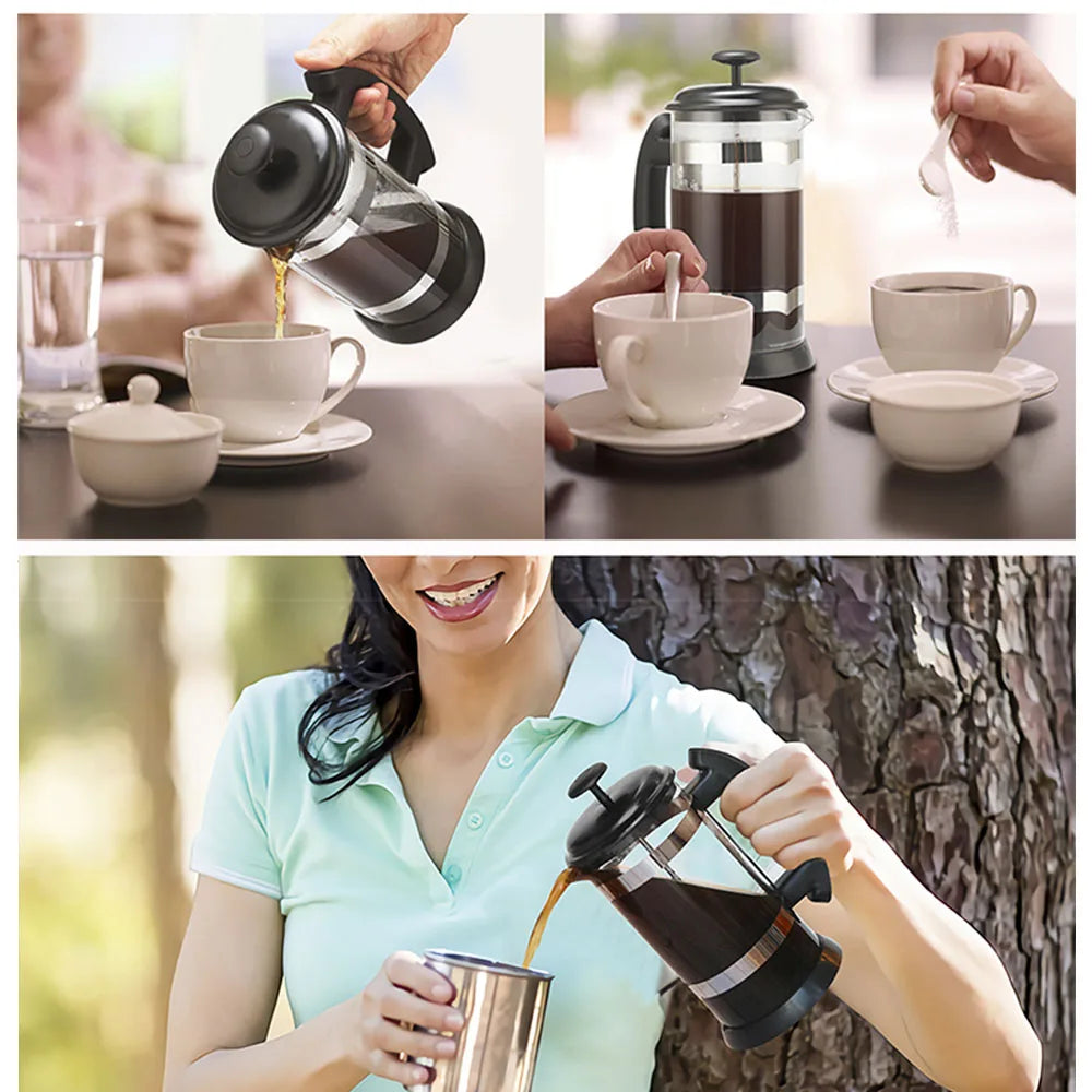 1L Glass French Press | Stainless Steel Filter | 4 Colours