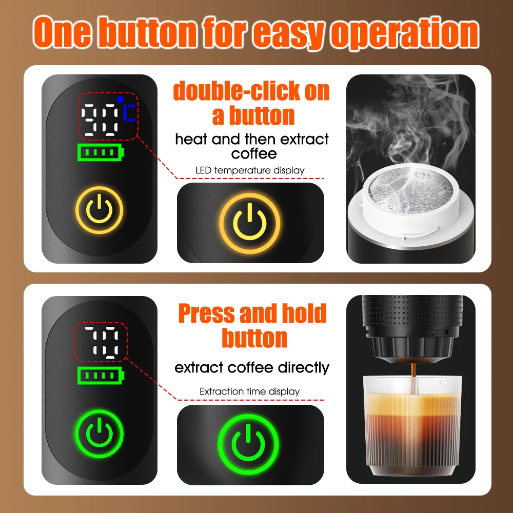 AeroBrew 3-in-1 Portable Espresso Machine | Wireless Self-Heating Travel Maker