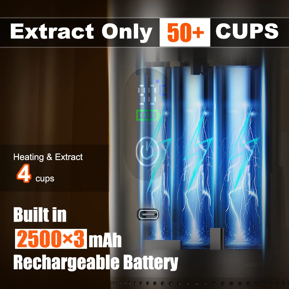 AeroBrew 3-in-1 Portable Espresso Machine | Wireless Self-Heating Travel Maker
