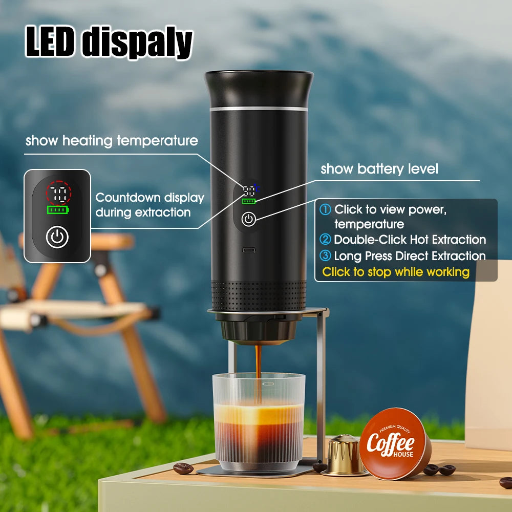 AeroBrew 3-in-1 Portable Espresso Machine | Wireless Self-Heating Travel Maker