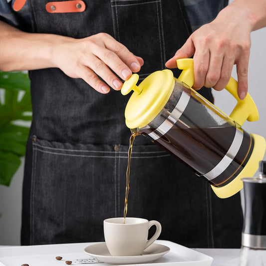 1L Glass French Press | Stainless Steel Filter | 4 Colours