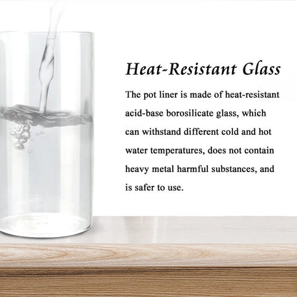 1L Glass French Press | Stainless Steel Filter | 4 Colours