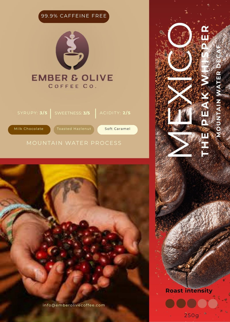 Mexico Mountain Water Decaf Coffee Beans | The Peak Whisper Roast