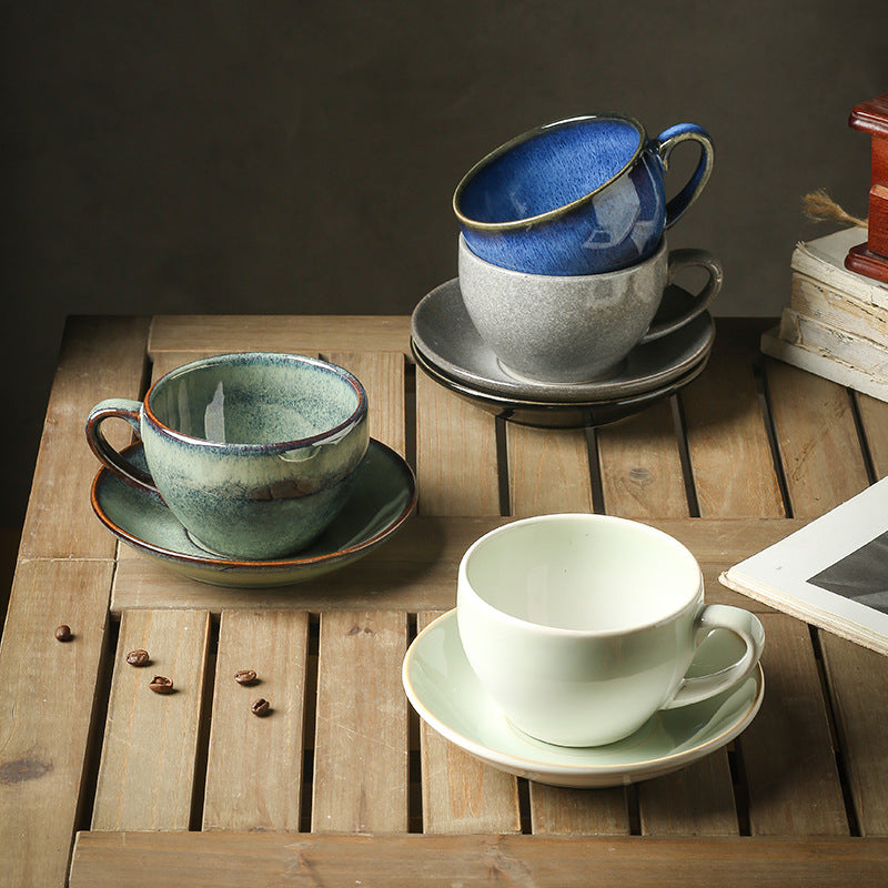 Kiln-Change Ceramic Coffee Mug | Japanese Vintage Style | 350ml
