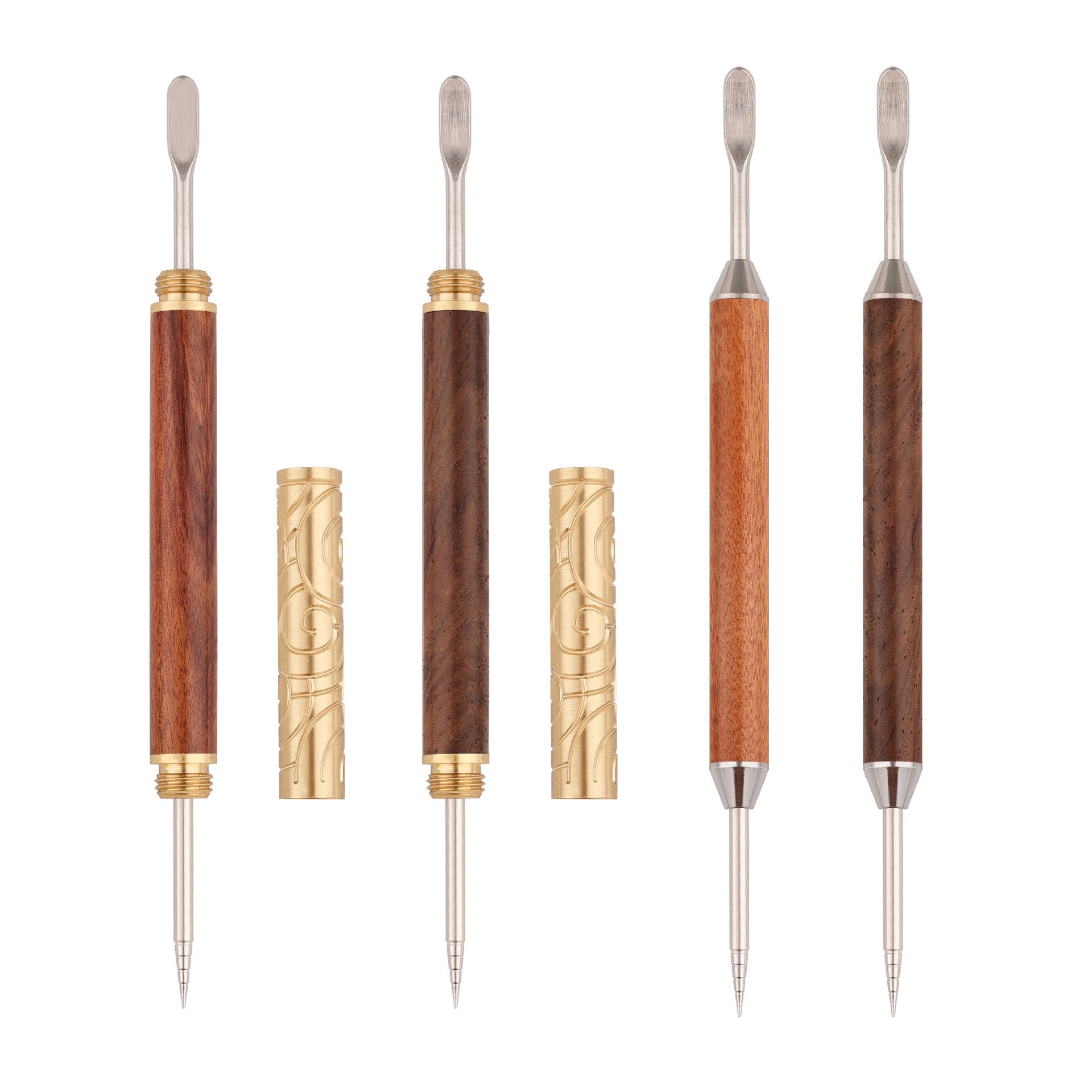 Artisan Wood Handle Latte Art Needle | Rosewood & Ebony | Coffee Carving Tool