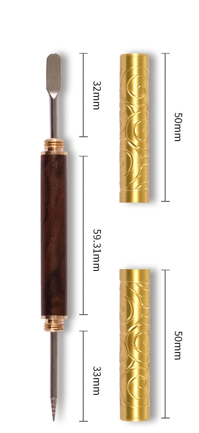 Artisan Wood Handle Latte Art Needle | Rosewood & Ebony | Coffee Carving Tool