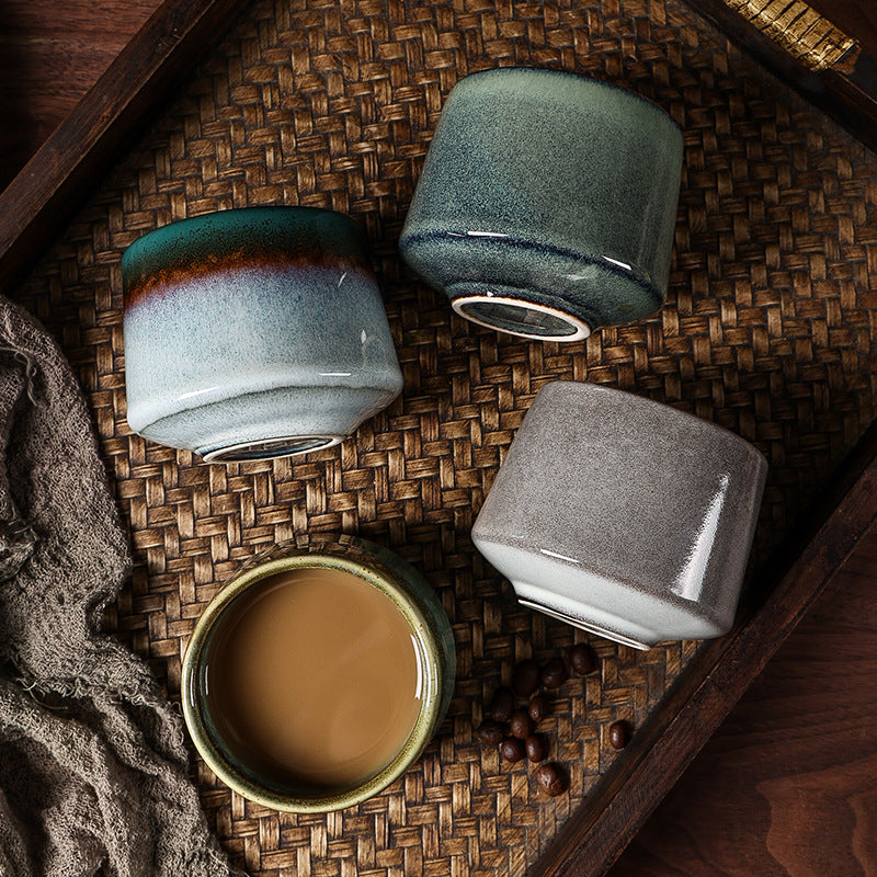 Artisan Kiln-Change Ceramic Tea Cup | Japanese Vintage Style | 225ml
