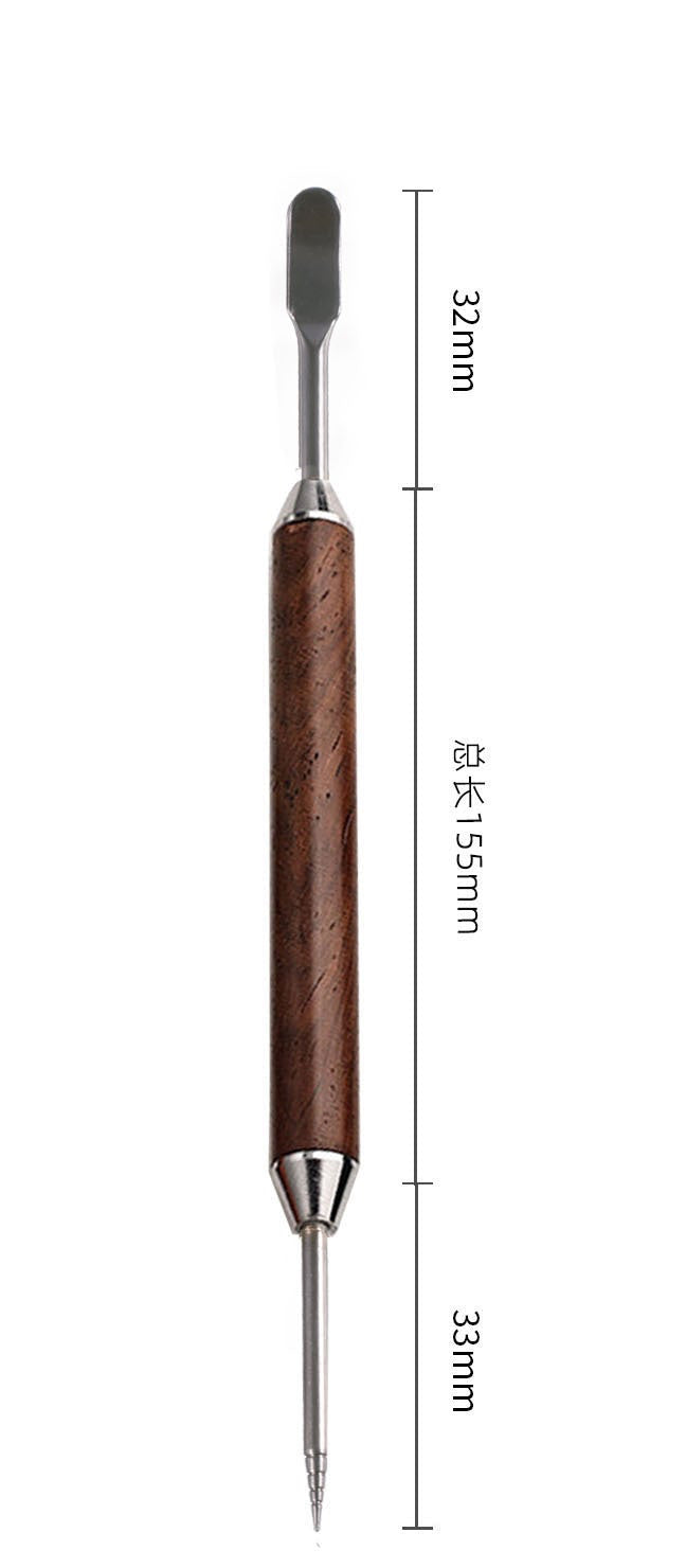 Artisan Wood Handle Latte Art Needle | Rosewood & Ebony | Coffee Carving Tool