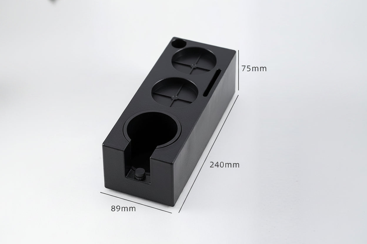 Espresso Tamper Stand & Distributor Base | Portafilter Holder | White & Black