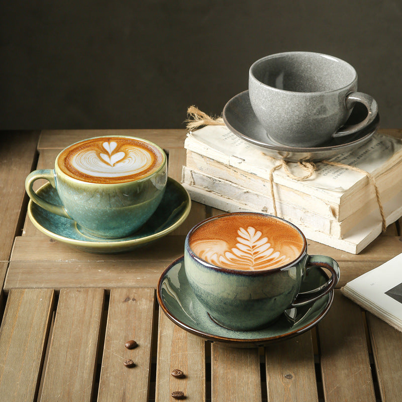 Kiln-Change Ceramic Coffee Mug | Japanese Vintage Style | 350ml
