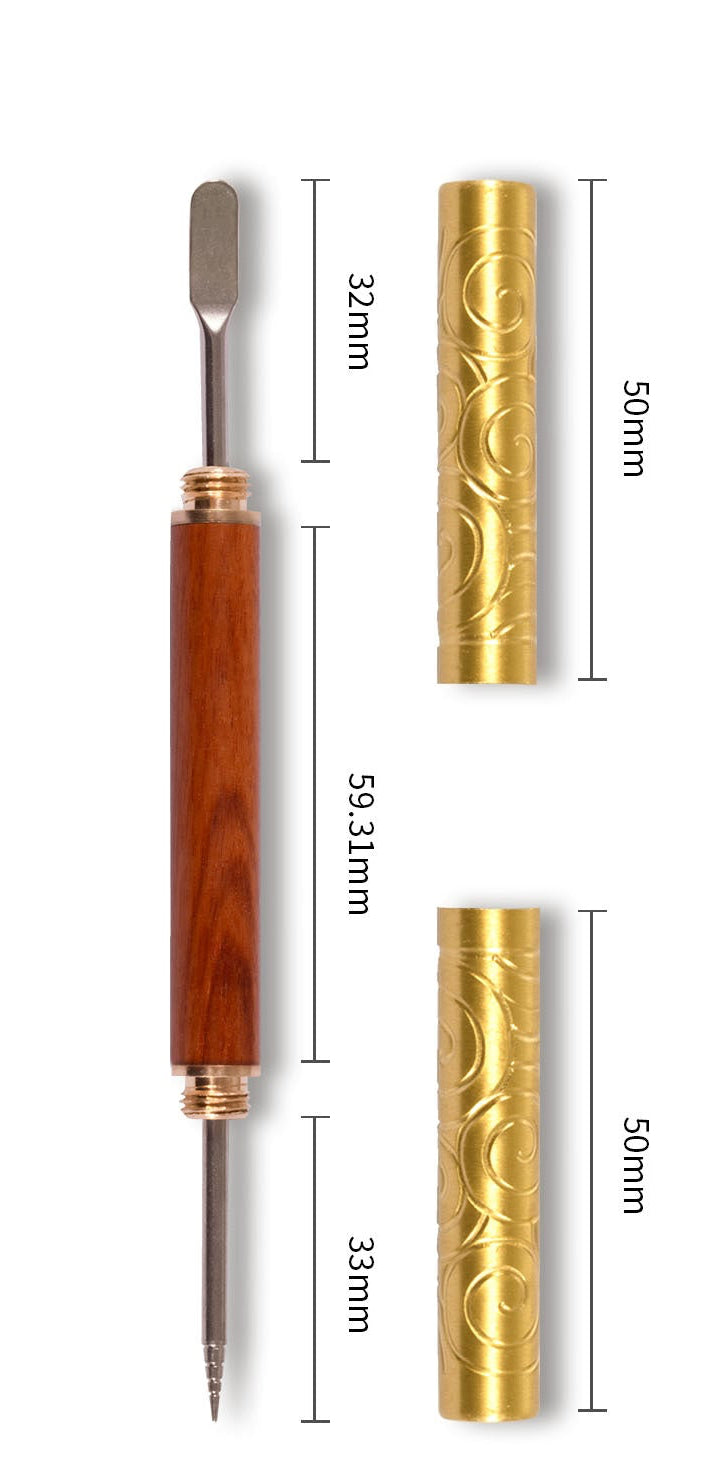 Artisan Wood Handle Latte Art Needle | Rosewood & Ebony | Coffee Carving Tool