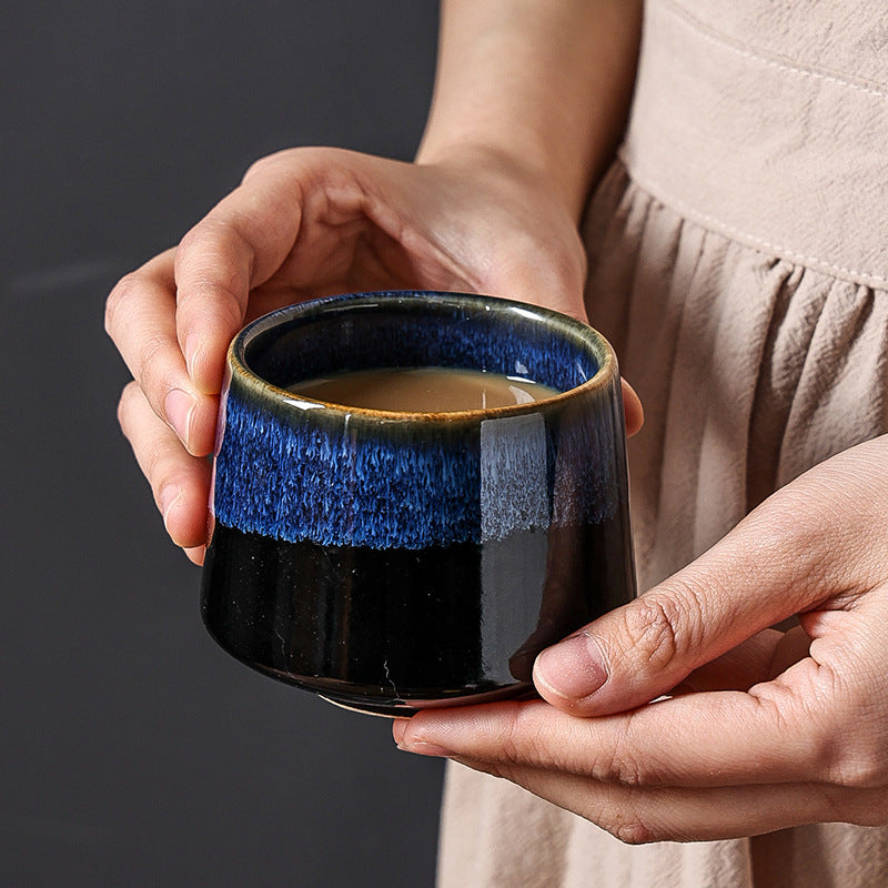 Artisan Kiln-Change Ceramic Tea Cup | Japanese Vintage Style | 225ml