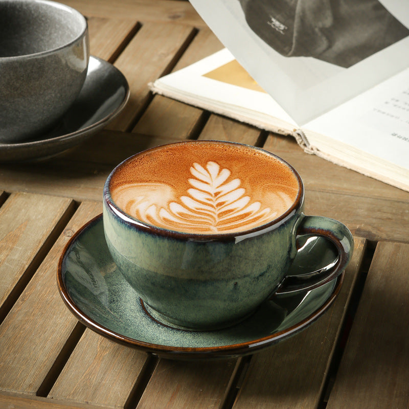 Kiln-Change Ceramic Coffee Mug | Japanese Vintage Style | 350ml