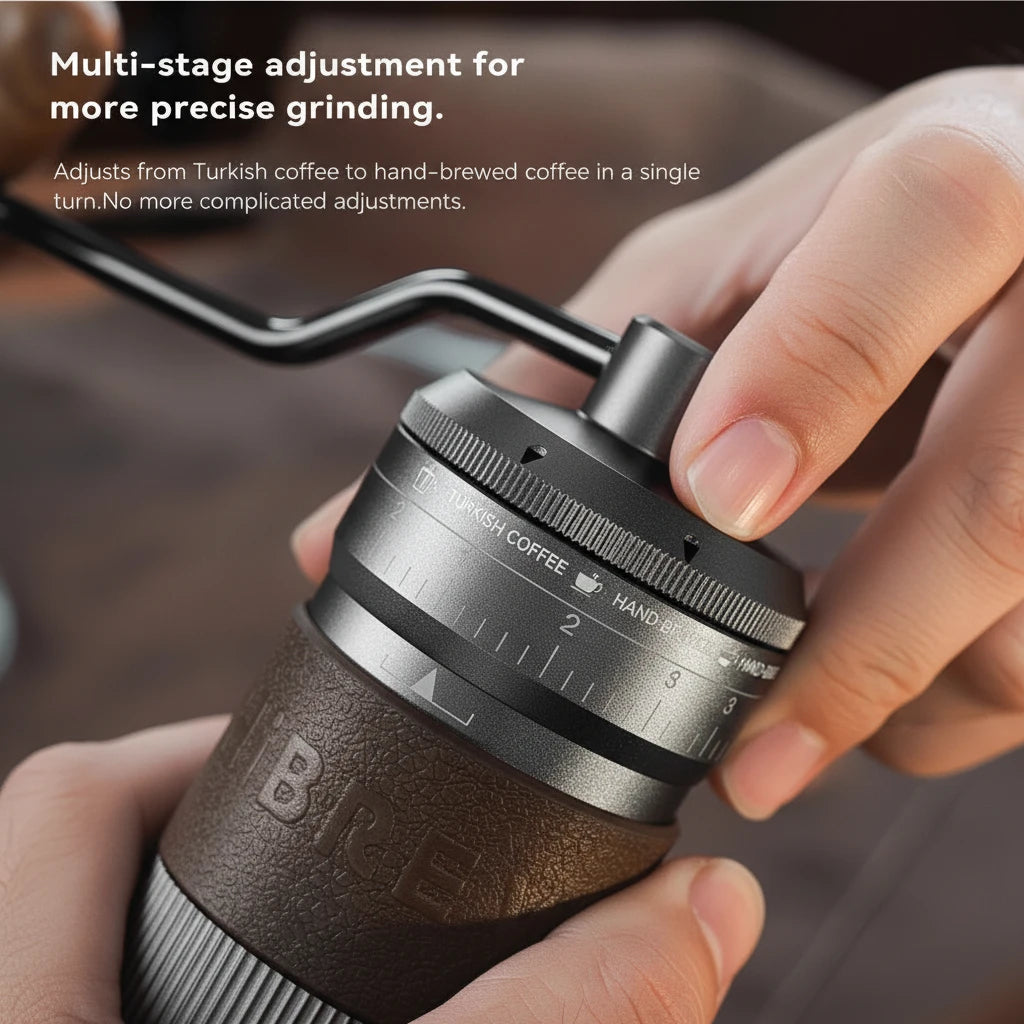HiBREW Manual Conical Burr Coffee Grinder