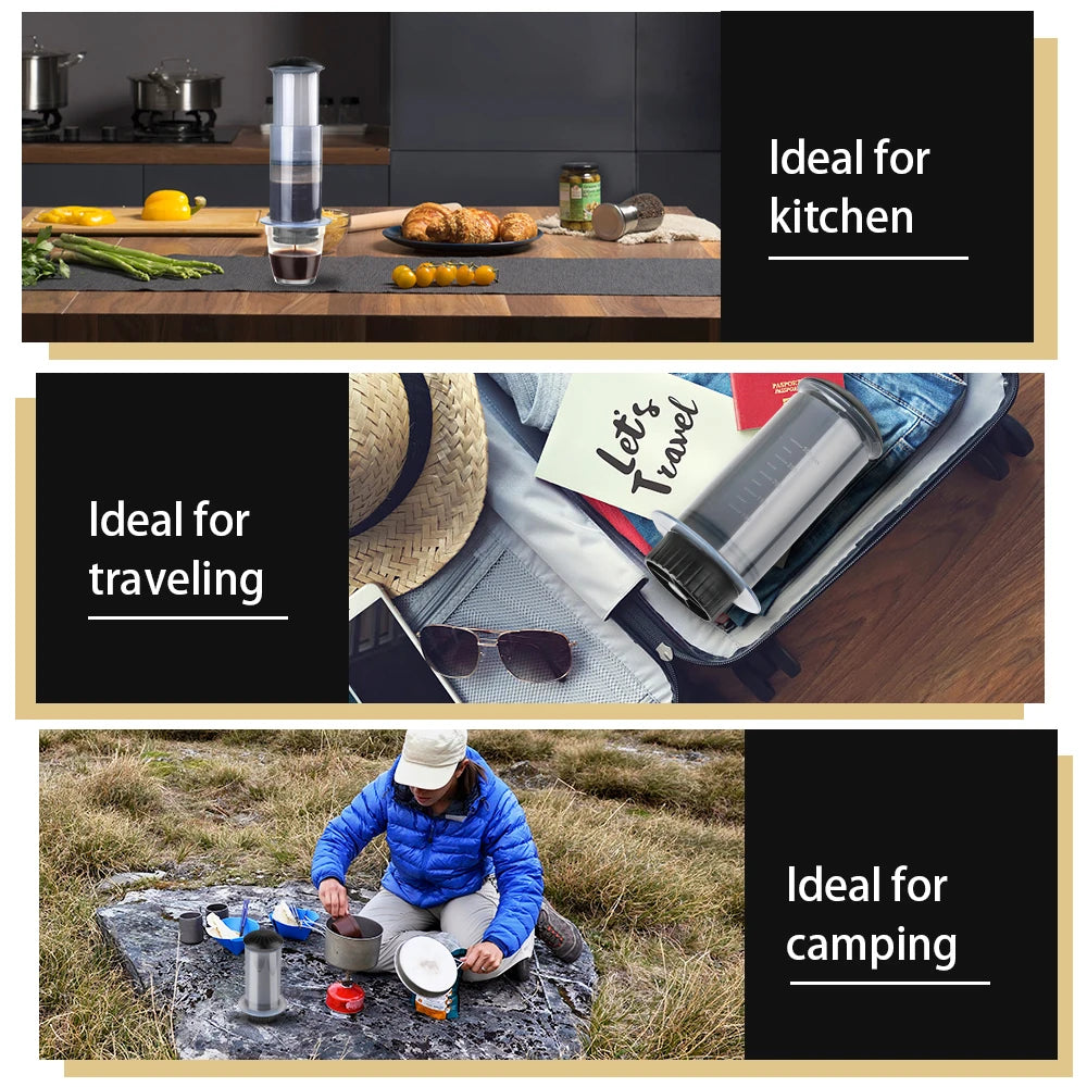 RECAFIMIL Aeropress Coffee Maker | Portable Espresso & French Press | 50 Filters Included