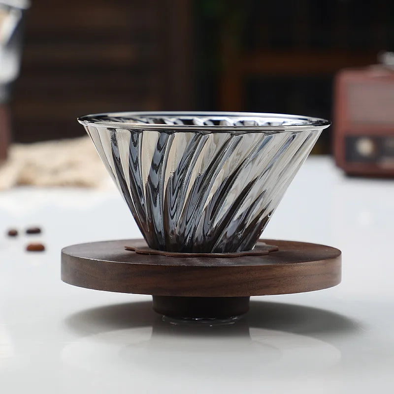 Pour Over Coffee Maker | Borosilicate Glass Server with Lid