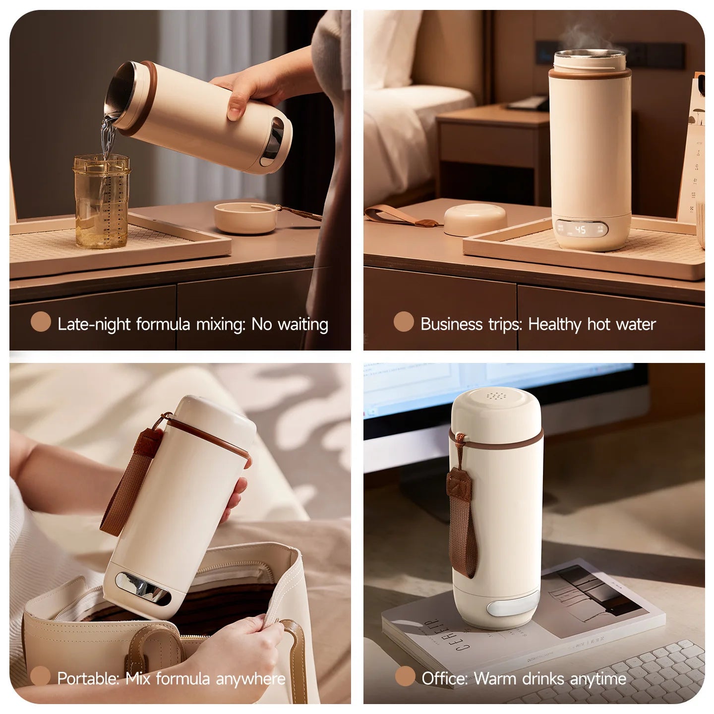 600ml Smart Electric Travel Cup – Intelligent LED Display & 12-Level Precision Temp Control
