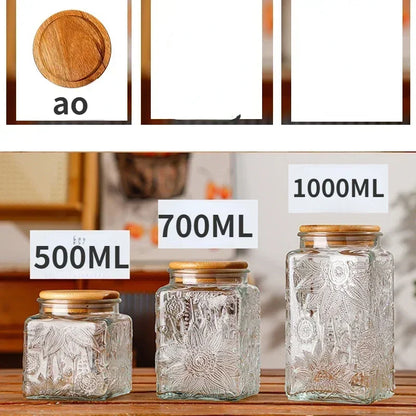 Vintage Glass Storage Jars with Airtight Lids
