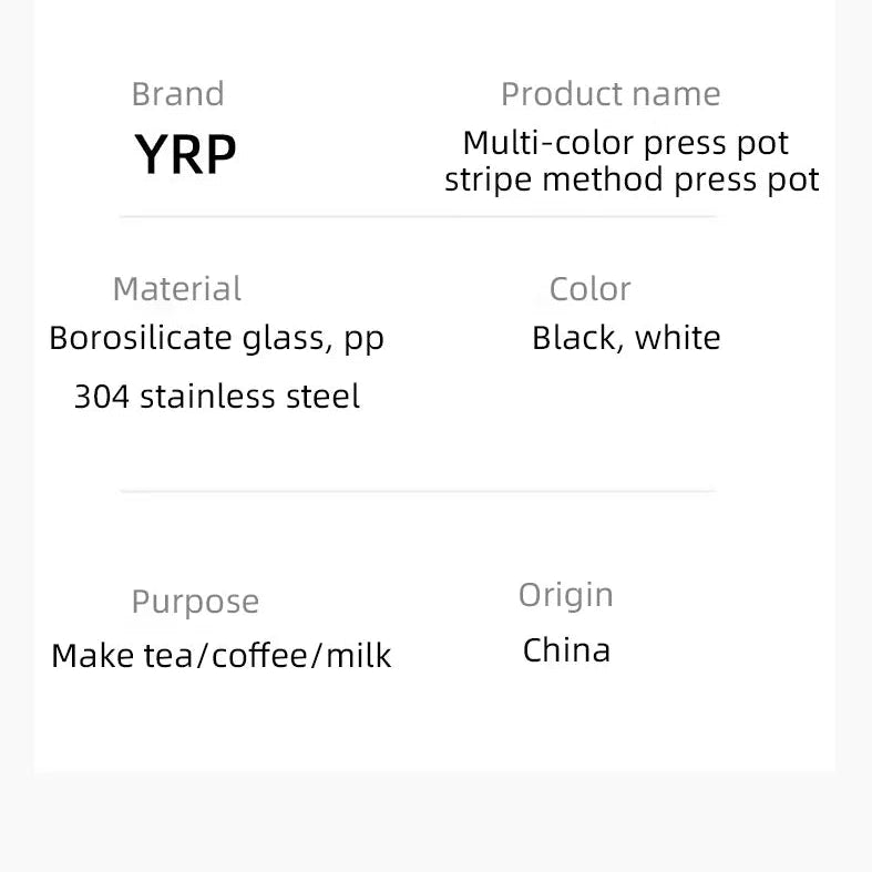 600ml Borosilicate Glass French Press