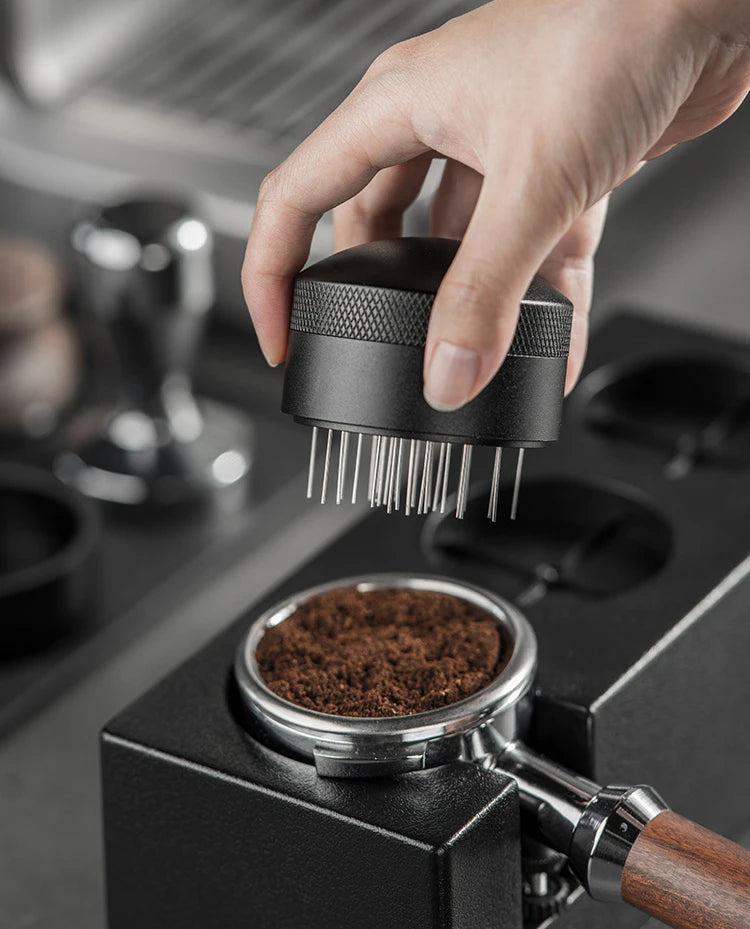 21-Needle WDT Espresso Distribution Tool | Adjustable Depth | 51 / 53 / 58mm Portafilter