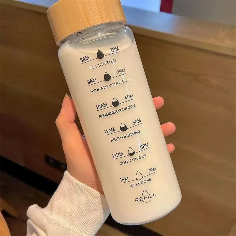 Borosilicate Glass Infuser Bottle | Bamboo Lid & Time Marker | Tea, Fruit & Cold Brew
