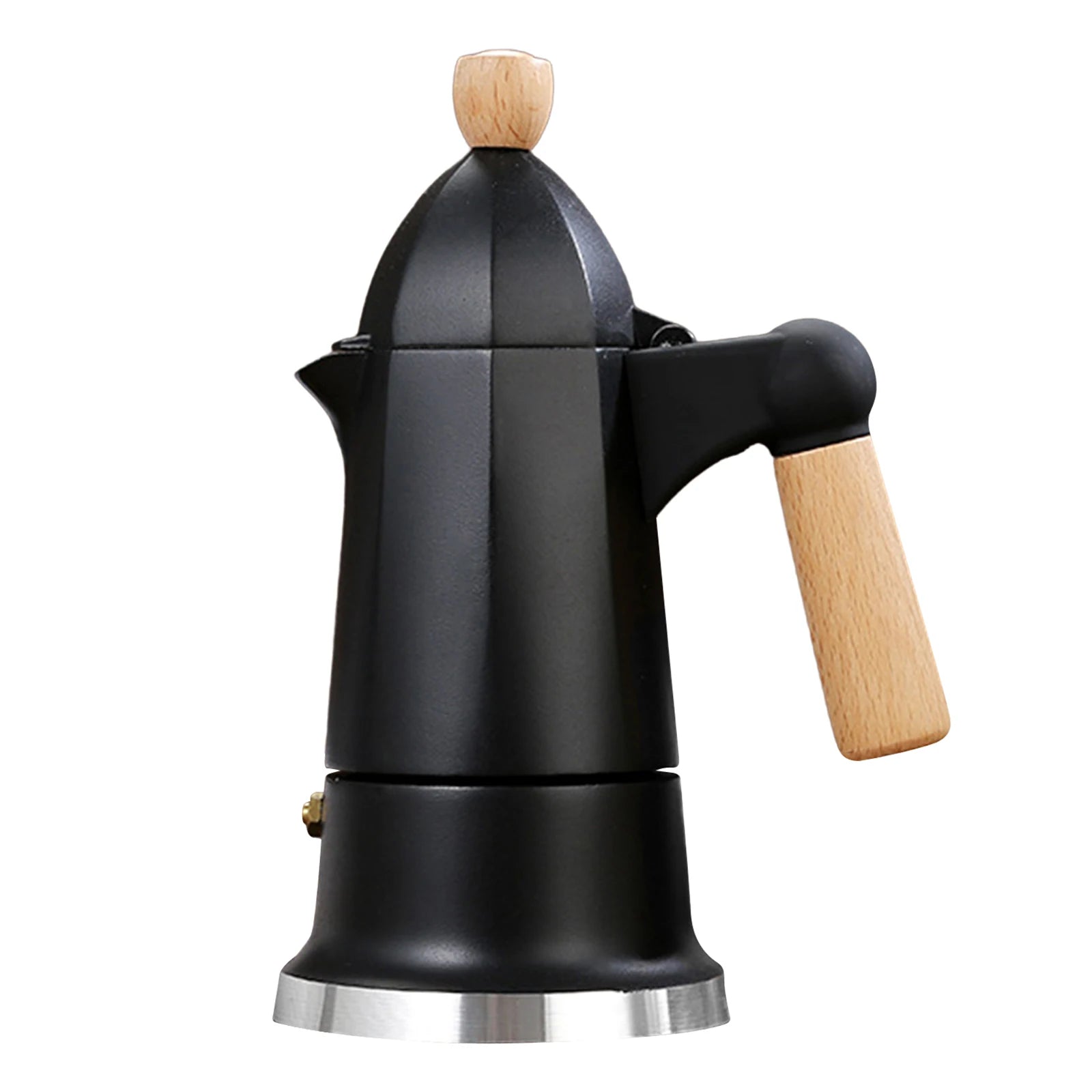 3-Cup Moka Pot Stovetop Espresso Maker - Classic Aluminium Percolator