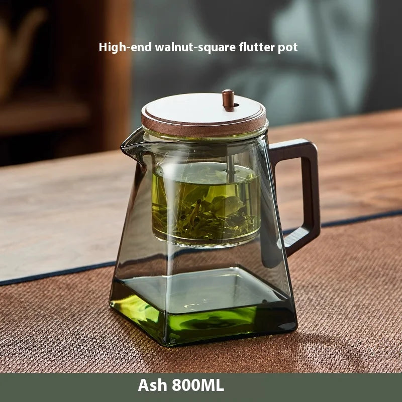 Gianxi Glass Floating Cup Teapot Tea Separation Artifact Lazy Tea Cup Household High End Tea Set Tea Pot Tea Brewing Kettle