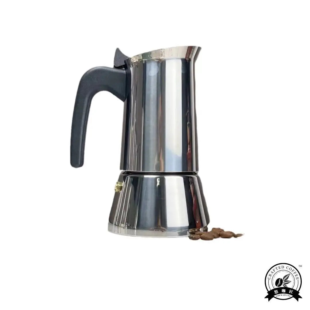 Classic Stainless Steel Moka Pot | Induction & Gas Compatible | 4 & 6 Cup