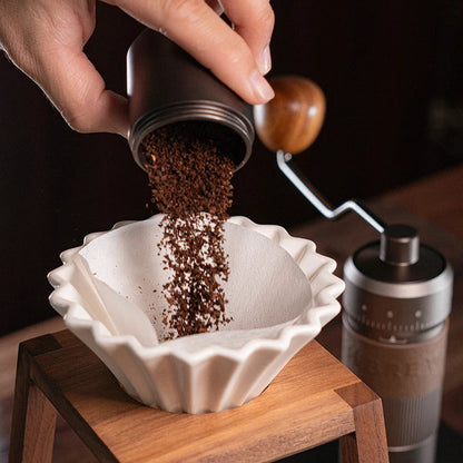 HiBREW Manual Conical Burr Coffee Grinder