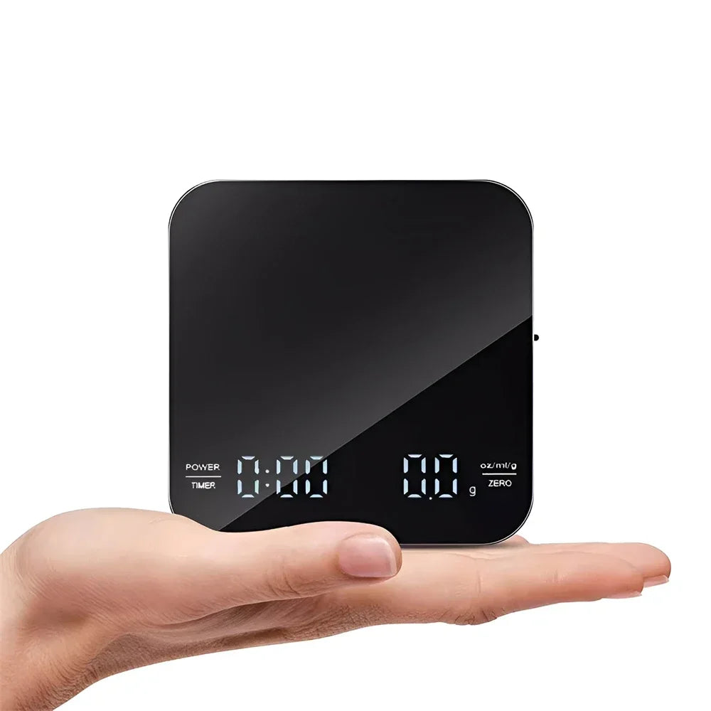 Digital Coffee Scale with Timer | LED Display | USB-C | 0.1g Precision | 3kg Max