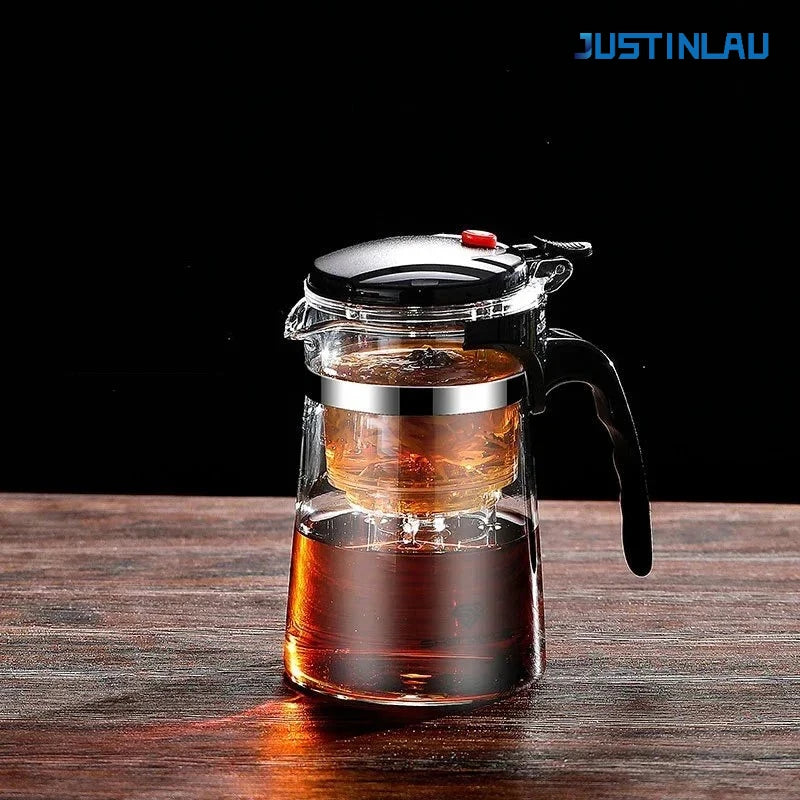 Borosilicate Glass Teapot with Tea Infuser | 500ml–1800ml | Heat-Resistant | Home & Office