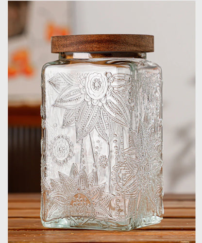 Vintage Glass Storage Jars with Airtight Lids