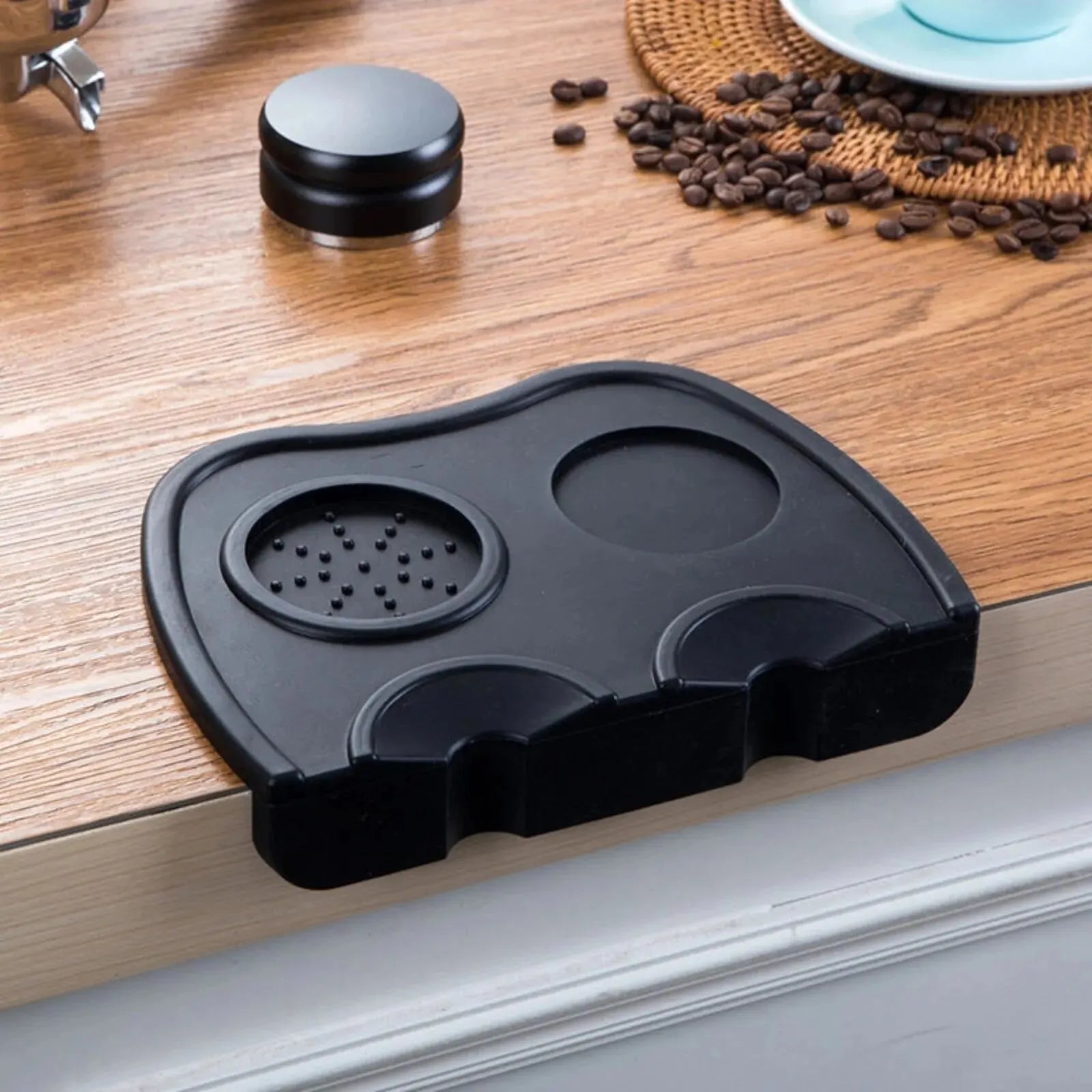 Silicone Espresso Tamper Mat & Station | Corner Tamping Pad | Small / Medium / Large