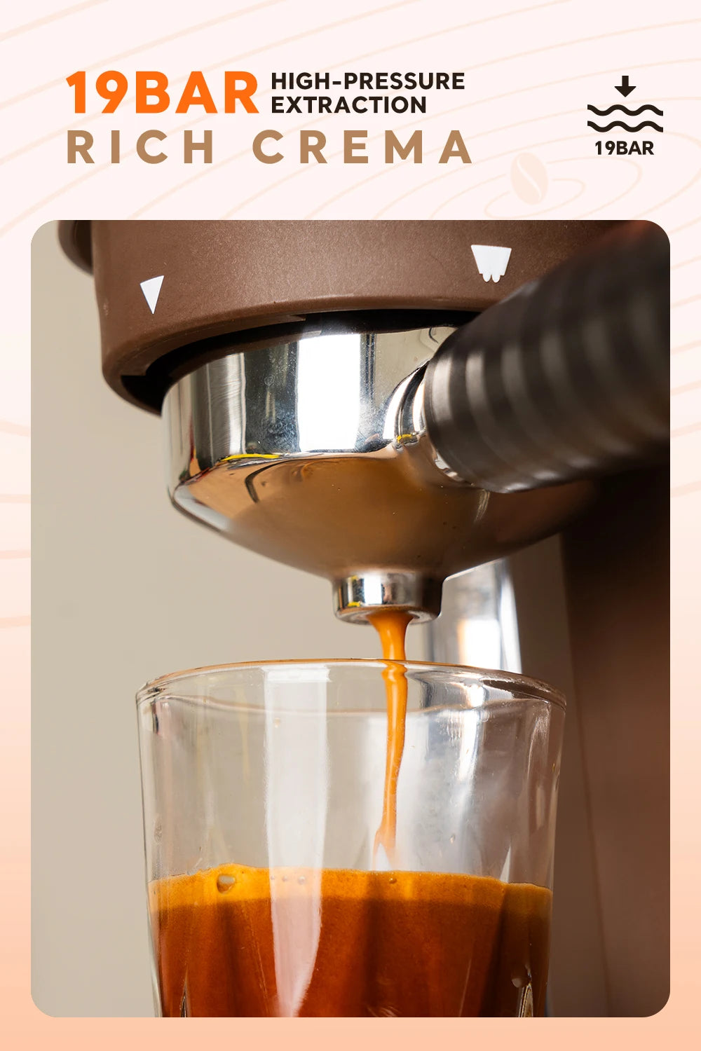 i Cafilas 19 Bar Semi-Automatic Espresso Machine with Built-in Frother