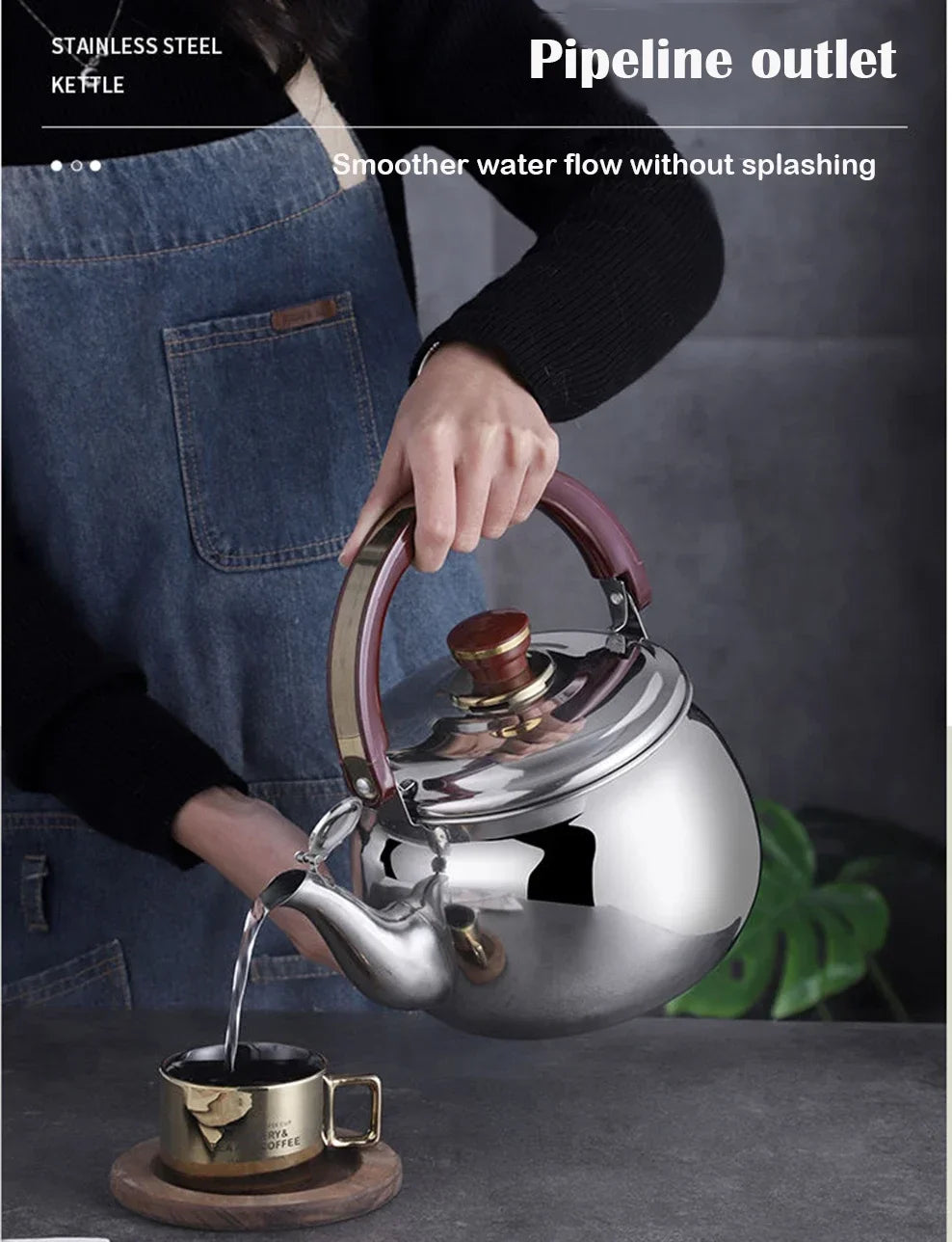 Stainless Steel Whistling Stovetop Kettle | Induction & Gas | 0.6L / 1L / 1.8L / 2.7L
