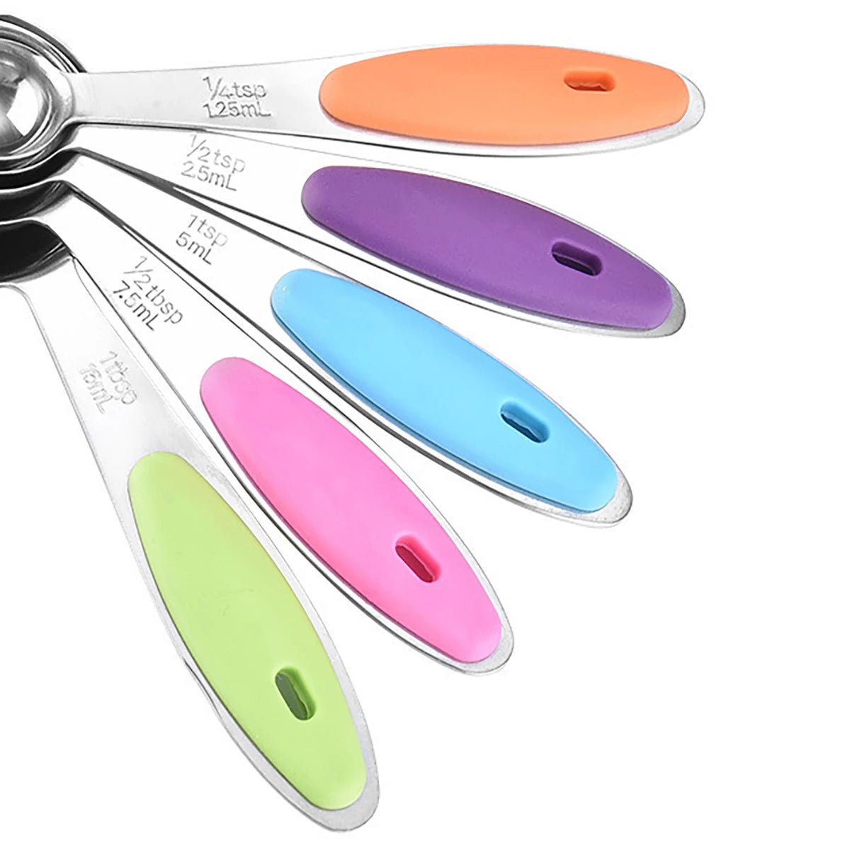 Stainless Steel Measuring Spoon & Cup Set with Silicone Handles | 5 & 10 Piece