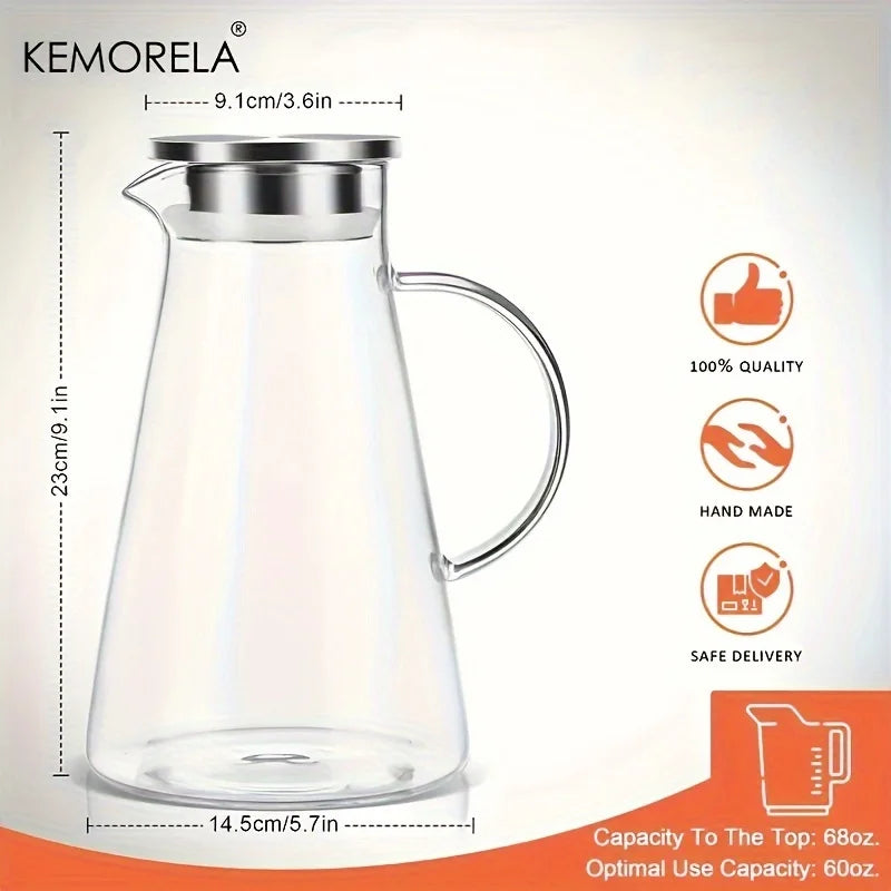 Heat-Resistant Glass Water Jug | Large Capacity