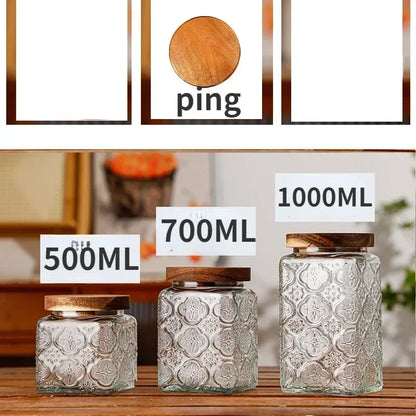 Vintage Glass Storage Jars with Airtight Lids