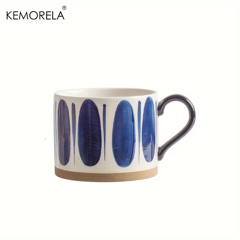 Nordic Ceramic Coffee Mug with Handle | 450ml | Retro Japanese Style