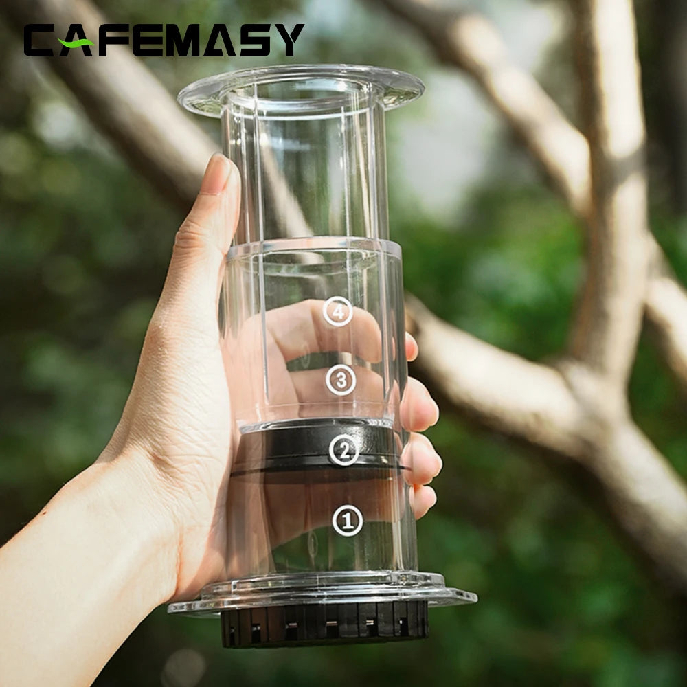 CAFEMASY Portable Aeropress Coffee Maker | BPA-Free Tritan | French Press, Espresso & Air Press | 300ml