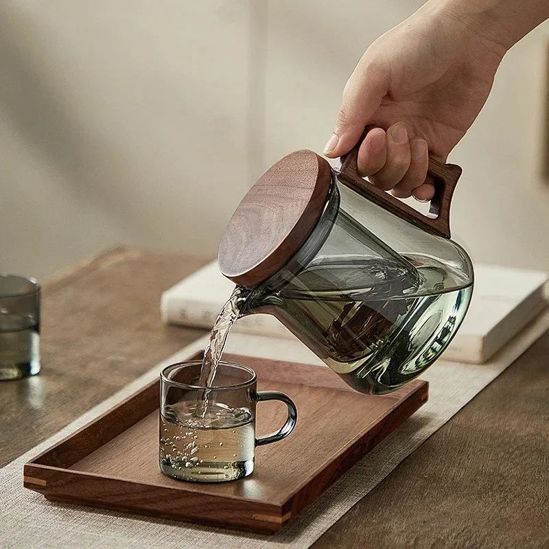 Borosilicate Glass Teapot with Infuser | Heat-Resistant | 550ml & 2 Cup