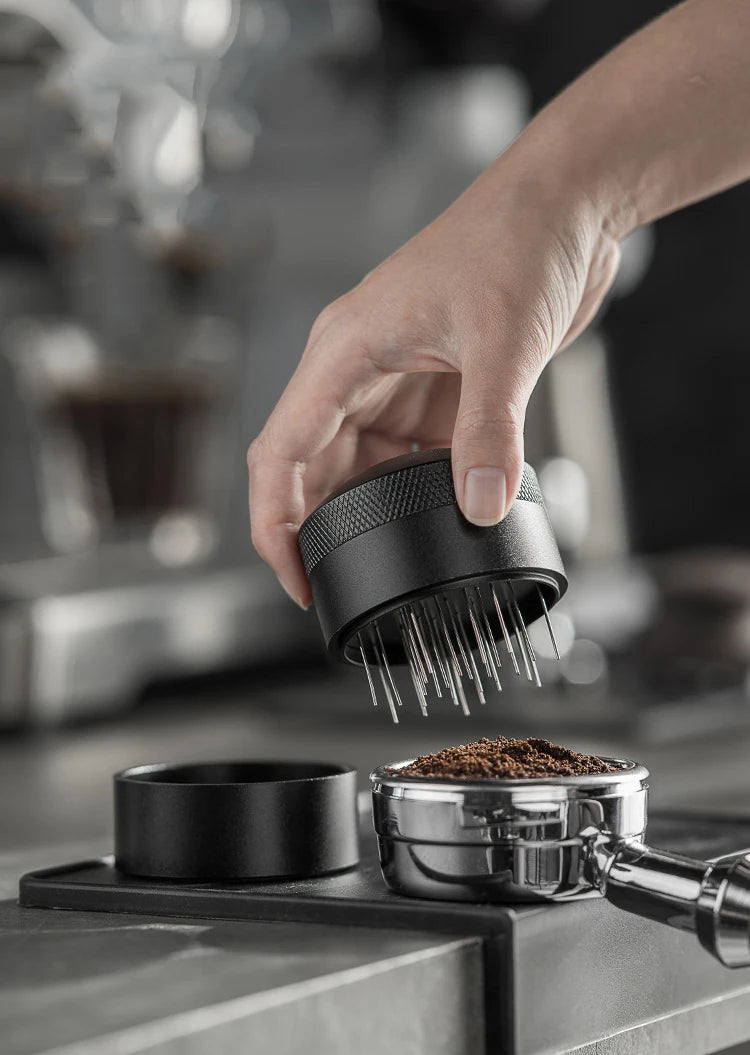21-Needle WDT Espresso Distribution Tool | Adjustable Depth | 51 / 53 / 58mm Portafilter