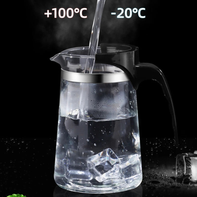 Borosilicate Glass Teapot with Tea Infuser | 500ml–1800ml | Heat-Resistant | Home & Office